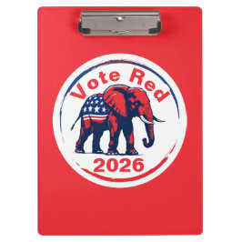 Rote Abstimmung 2026 Klemmbrett