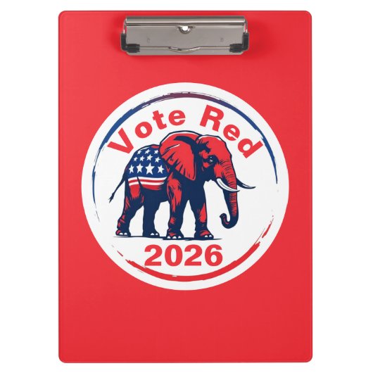 Rote Abstimmung 2026 Klemmbrett (Vorderseite)