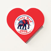 Rote Abstimmung 2026 Notizblock (Rückseite)