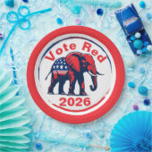 Rote Abstimmung 2026 Pappteller (Party)