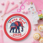 Rote Abstimmung 2026 Pappteller (Party)