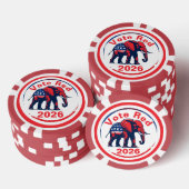 Rote Abstimmung 2026 Pokerchips (Stapel)