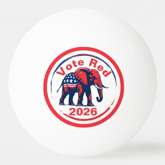 Rote Abstimmung 2026 Tischtennisball (Vorderseite)