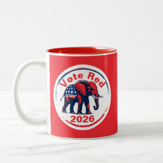 Rote Abstimmung 2026 Zweifarbige Tasse