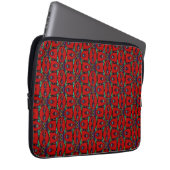 Rote Abstrakte Blume Blumen Moderne Kunst Laptopschutzhülle (Vorne Rechts)