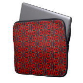 Rote Abstrakte Blume Blumen Moderne Kunst Laptopschutzhülle (Vorderseite Links)