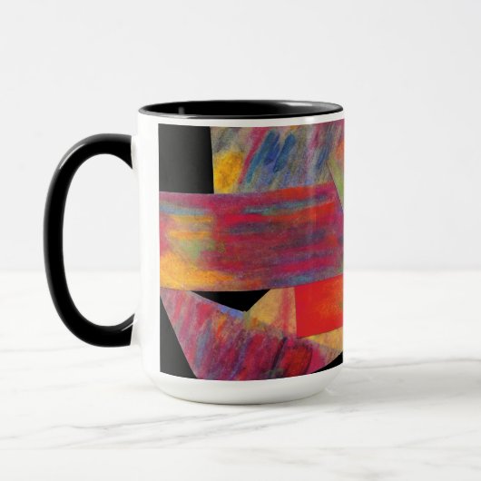 Rote abstrakte Entwurfs-Monogramm-Tasse Tasse (Links)