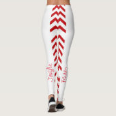 Rote abstrakte Klingelglocken-Leggings Leggings (Rückseite)