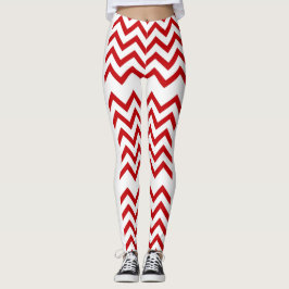 Rote abstrakte Klingelglocken-Leggings Leggings