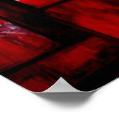 Rote Abstrakte Kunst Original Kreativ Moderne Poster (Ecke)