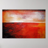 Rote Abstrakte Leinwand Malerei Print Moderne Krea Poster (Vorne)