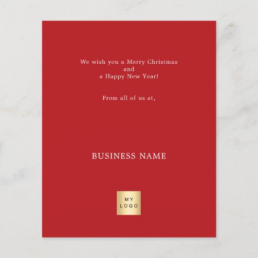 Rote abstrakte Rentiere Weihnachtskarte (Rückseite)