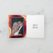 Rote Achat-Scheiben-Geoden-Hochzeits-Danke-Foto Dankeskarte (Innenseite)