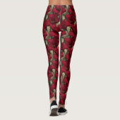 Rote Active Wear Amaryllis Funkeln Muttertag Idee Leggings (Rückseite)