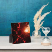 Rote Adern Sonnenuntergangs-Abgrund Fotoplatte (InSitu)