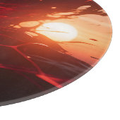 Rote Adern Sonnenuntergangs-Abgrund Schneidebrett (Ecke)