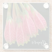 Rote Agapetes-Blume Glasuntersetzer (Rückseite)