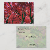 rote Ahorn-Blätter fallen Visitenkarte (Vorne/Hinten)
