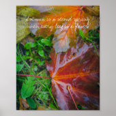 Rote Ahorn-Blätter Poster (Vorne)