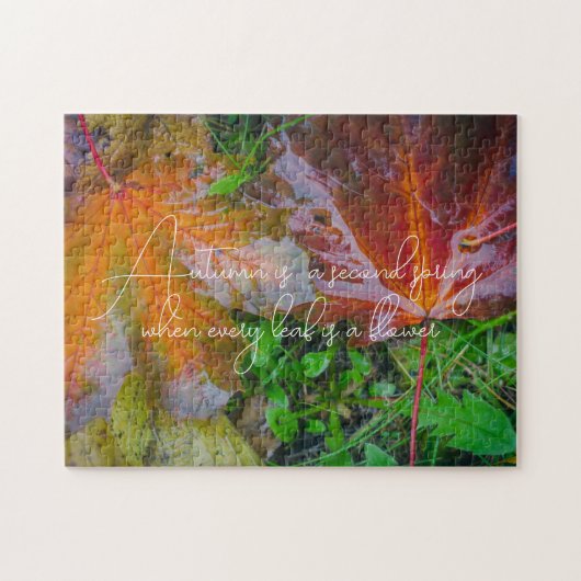 Rote Ahorn-Blätter Puzzle (Horizontal)