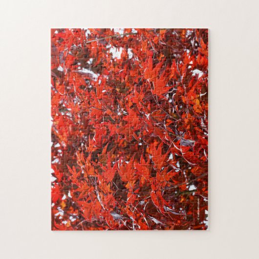Rote Ahorn-Blätter Puzzle (Vertikal)