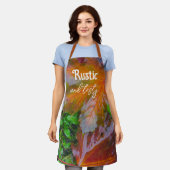 Rote Ahorn-Blätter Schürze (Getragen)