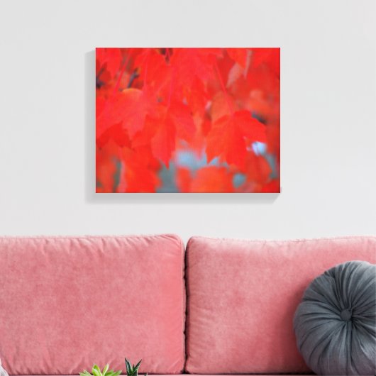Rote Ahornkerne - Blätter im Herbst Leinwanddruck (Insitu (Wohnzimmer))