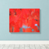 Rote Ahornkerne - Blätter im Herbst Leinwanddruck (Insitu (Holzboden))