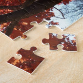 Rote Ahornzweige Herbstfarben Puzzle (Seite)