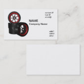 rote Akzentautokanten Visitenkarte (Vorne/Hinten)