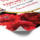 Rote Alice im Wunderland 1. Geburtstag Meilenstein Poster (Ecke)