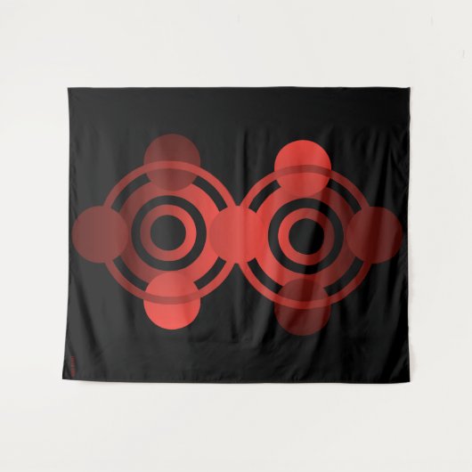 Rote Alien Crop Circle alte Außerirdischen Wandteppich (Vorderseite (Horizontal))