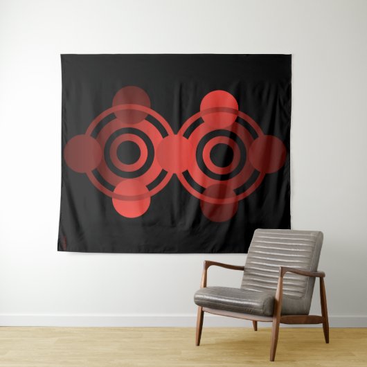 Rote Alien Crop Circle alte Außerirdischen Wandteppich (Beispiel (Horizontal))