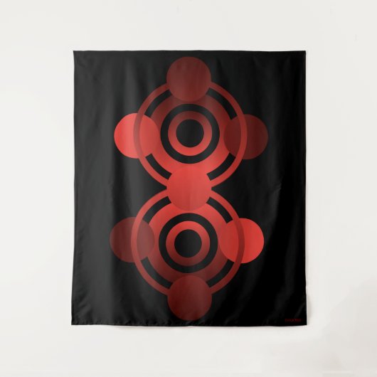 Rote Alien Crop Circle alte Außerirdischen Wandteppich (Vorderseite)