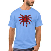 Rote Alien-Spinne Abstraktes Wesen