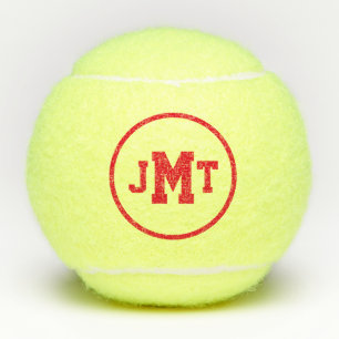 Rote All-Amerikanische Monogramm-Tennisbälle Tennisbälle