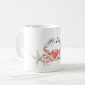 Rote Aloha-Krabbe Kaffeetasse (Vorderseite Links)