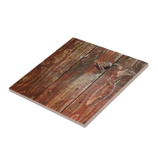 Rote alte hölzerne Wandbeschaffenheit Fliese (Seite)