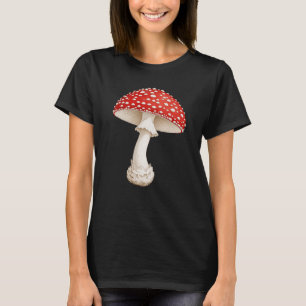 Rote Amanita-Pilz-Botanische Illustration T-Shirt
