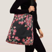 Rote Amarylis Blumen-Blumenschulter-Taschen-Tasche Tragetaschen Mit Langen Trägern (Von Nahem)