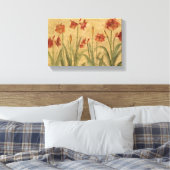 Rote Amaryllis Leinwanddruck (Insitu (Schlafzimmer))