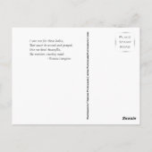 Rote Amaryllis Postkarten (Rückseite)