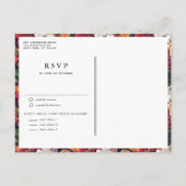 Rote Amaryllis und Blumenzehen im Herbst Einladungspostkarte (Rückseite)