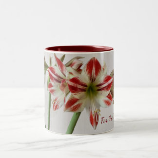 Rote Amaryllische Blume Tasse mit benutzerdefinier