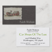 Rote amische Scheune u. Windmühle Visitenkarte (Vorne/Hinten)