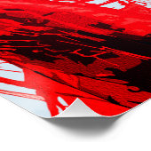 Rote Anatomie - Abstrakte Muskelstudie Poster (Ecke)