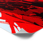 Rote Anatomie - Abstrakte Muskelstudie Poster (Ecke)