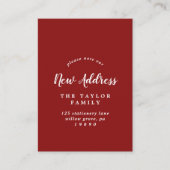 Rote Änderung der Einsteckkarte für die Adresse Visitenkarte (Vorderseite)