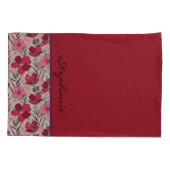 Rote Anemone Blütenwelt Kissenbezug (Rückseite)