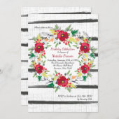 Rote Anemone Einladung (Vorne/Hinten)